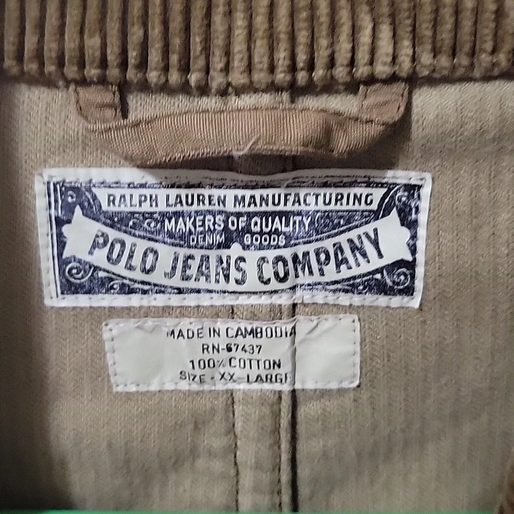 Vintage Men's Ralph Lauren Polo Jeans Co. Brown Corduroy Jacket XXL